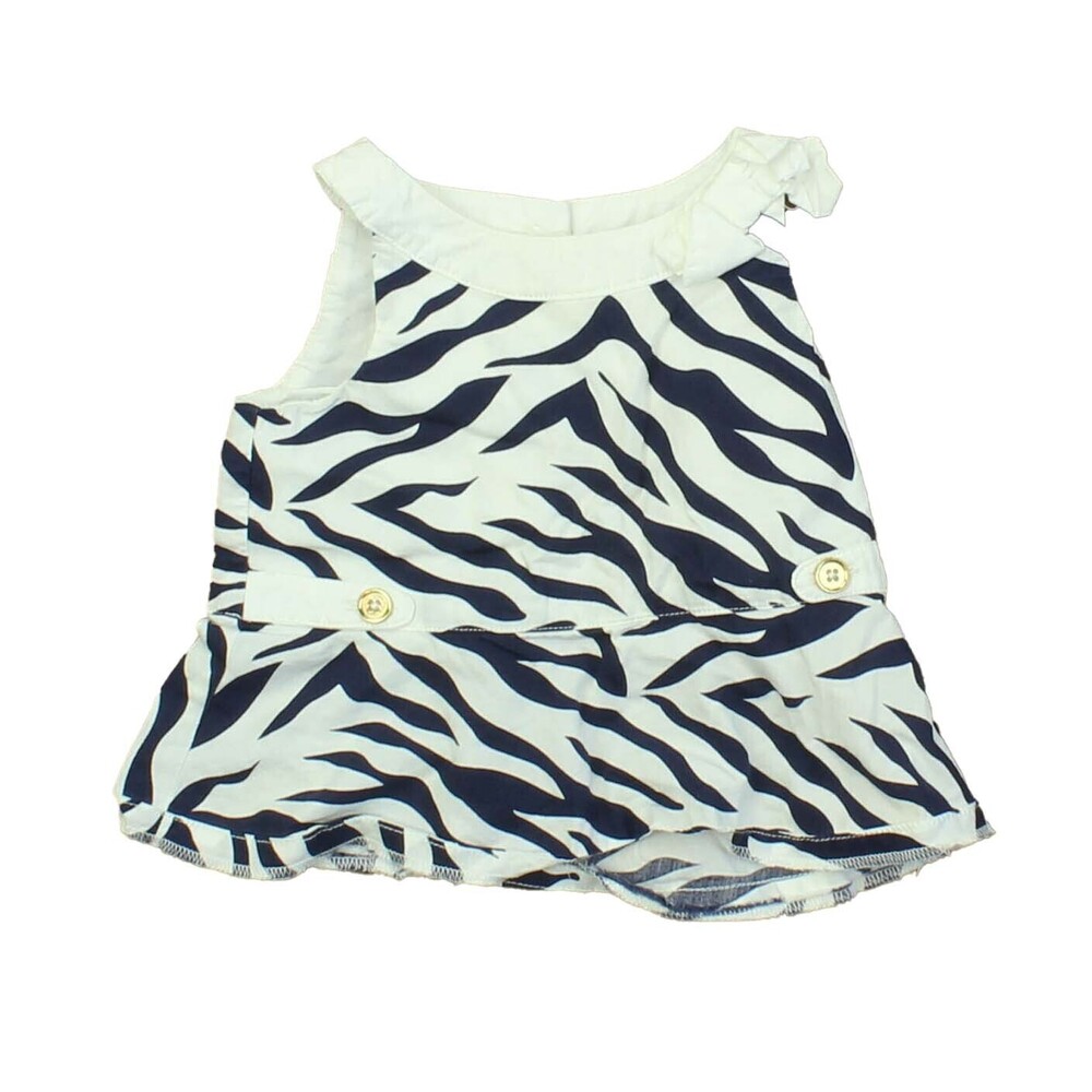Janie and Jack Girls White | Blue Dress size: 3-6 Months